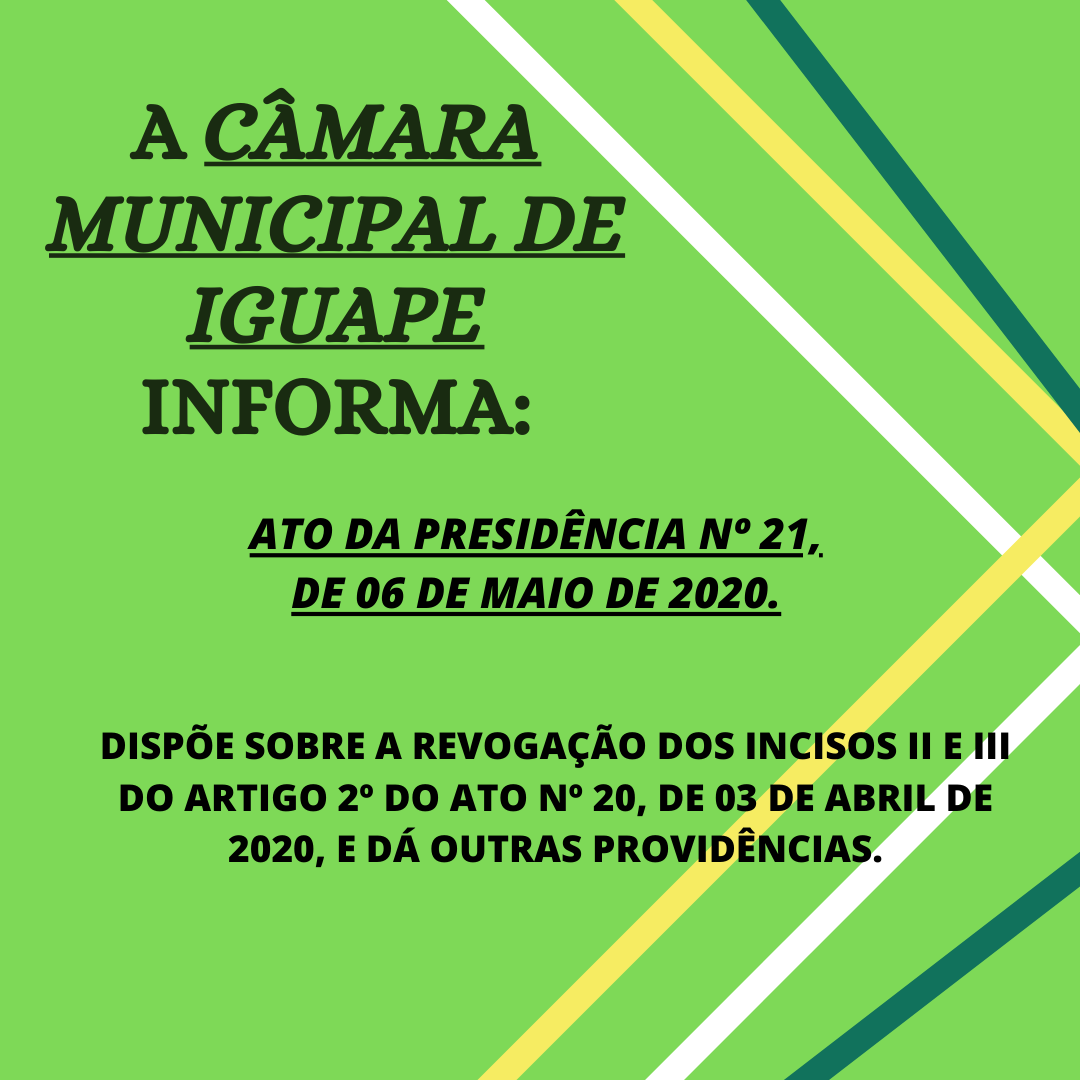 ATO DA PRESIDÊNCIA Nº 21