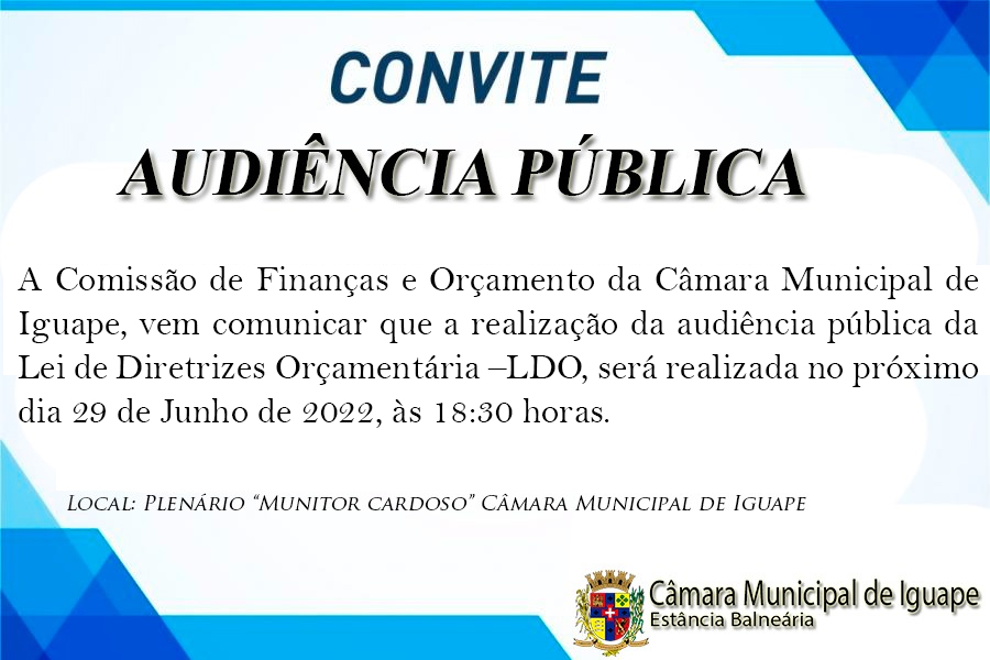 AUDIÊNCIA PÚBLICA 