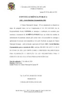 AUDIÊNCIA PÚBLICA LDO – Lei de Diretrizes Orçamentárias 2021