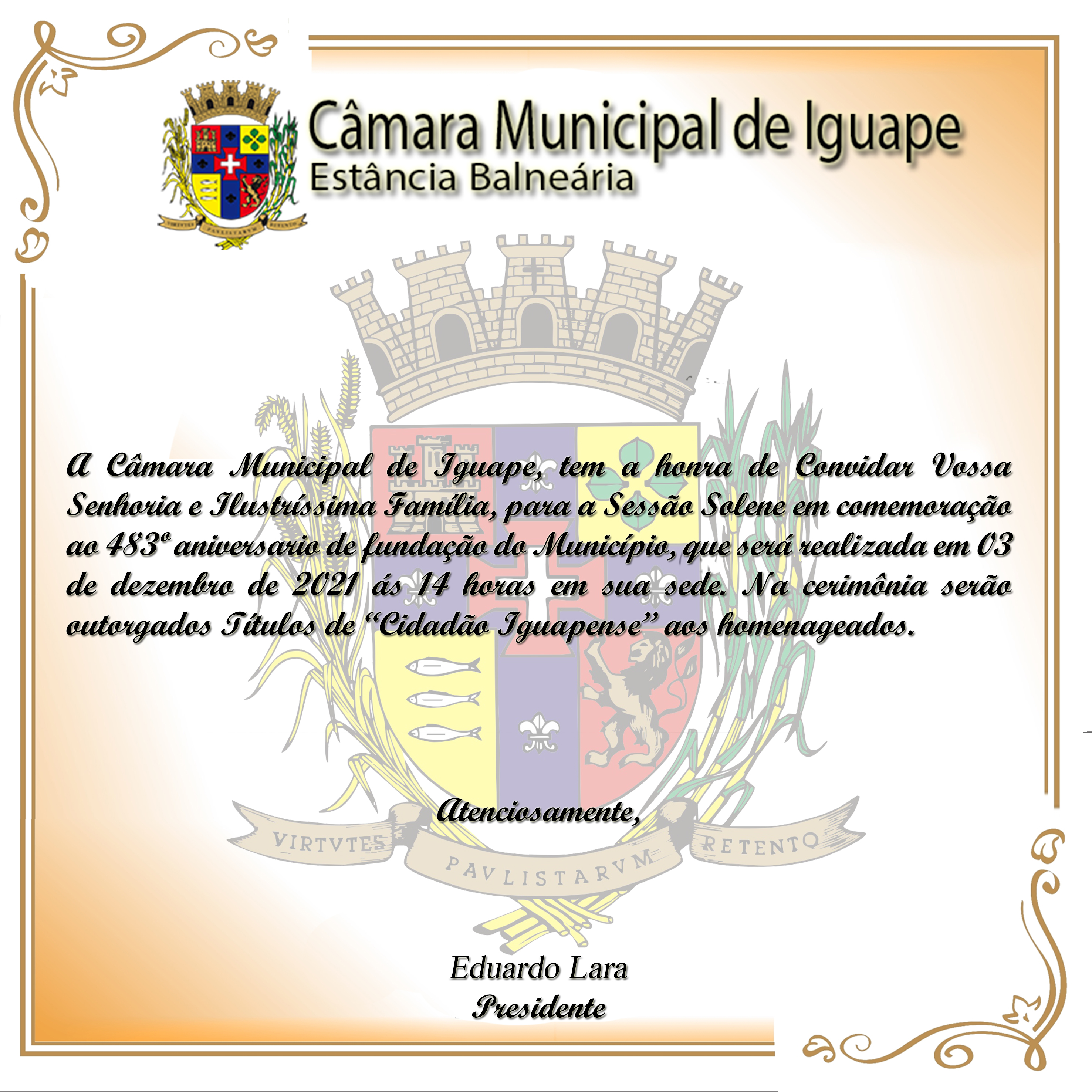 CONVITE SESSÃO SOLENE