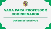 VAGA PARA PROFESSOR COORDENADOR – DOCENTES EFETIVOS